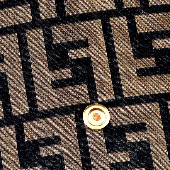 Rare FENDI Zucca Umbrella Special Edition W/Exclusive Roma 1925 Webbing Monogram - Picture 7 of 16